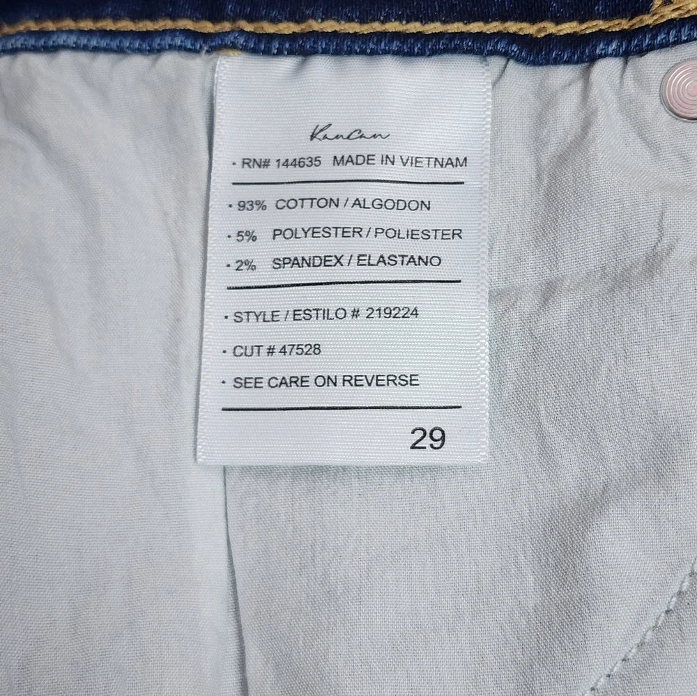 Kancan Classic Distressed Denim Shorts - Blue